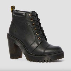 Dr. Martens Averil Women's Leather Heeled Ankle Boots in Black Sendal